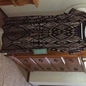 Sparkle gold black dress